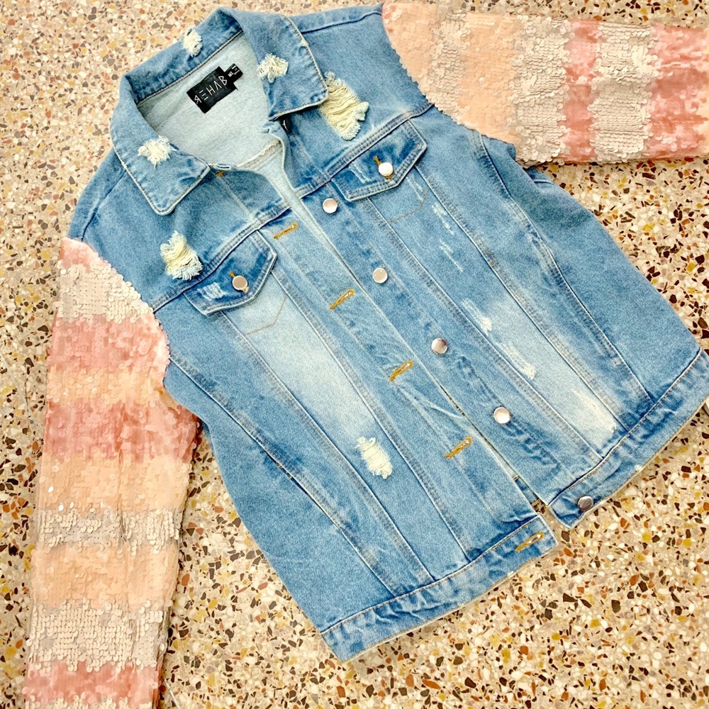 Sequined Denim Jacket